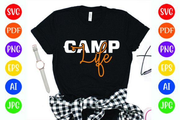Camp Life T-Shirt Graphics for Branding and Marketing