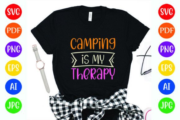 Camping is My Therapy Graphic Design