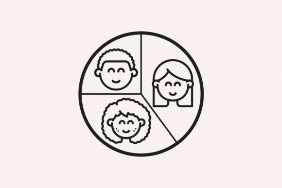 Customer Segments Personas Outline Icon Graphics