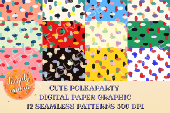 Cute Polkaparty Graphics for Web and Editorial Design