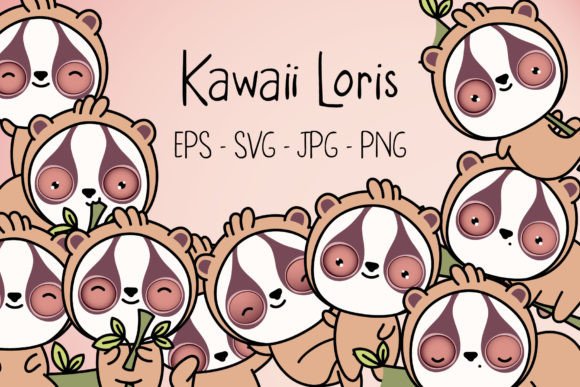Cute Slow Loris Graphics for Handmade Creators