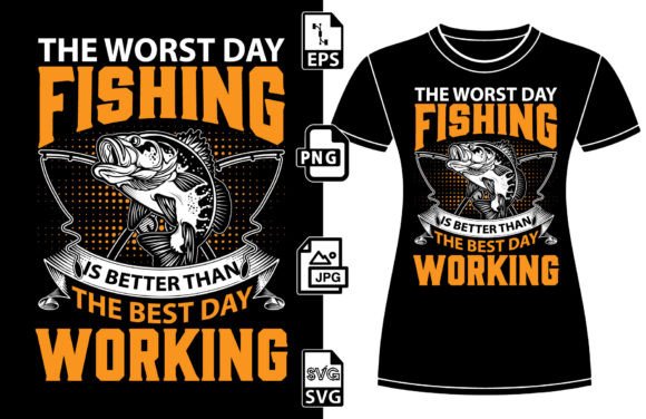 Funny Fishing T Shirt Design Graphics for Print Templates