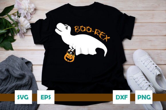 Ghost Dinosaur Boo-rex Graphics for Print Templates