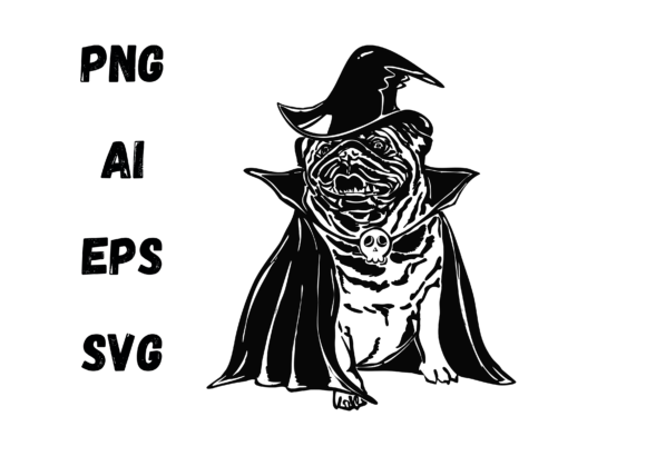 Halloween Pug Graphic for Playful Branding