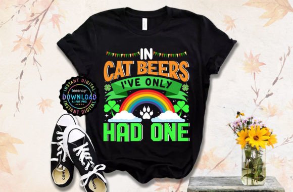 In Cat Beers St Patrick’s Day T-shirt Graphics