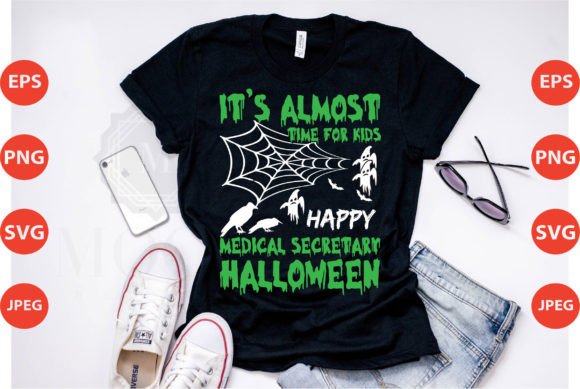 Medical Secretary Halloween T-shirt: A Graphic Design Asset for Seasonal Branding