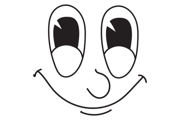 Smiling Comic Face Hapiness Expression Graphics