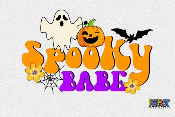 Spooky Babe Funny Halloween Sublimation Graphics for Print Templates
