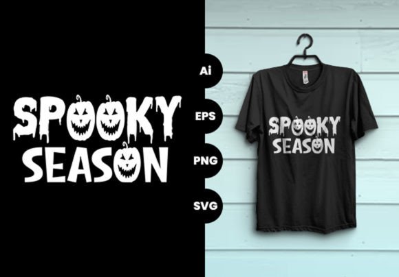 Spooky Season Funny Halloween T-shirt Graphics for Print Templates