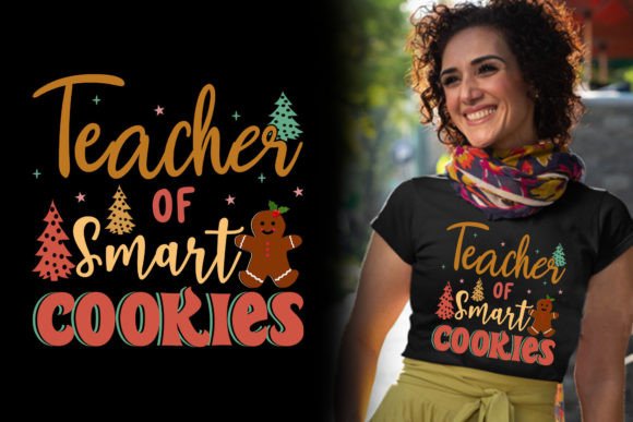 Teacher of Smart Cookies Retro Christmas Graphics
