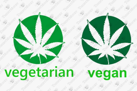 Weed Vegetarian Vegan Funny Pot Smoker Graphics