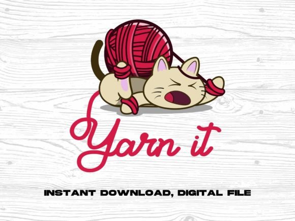 Yarn It Cat Tie Up Graphics for Crafting